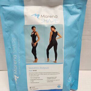 New NWT Package Marena Shape Sleeveless Bodysuit Black Compression STEP 3 VA02